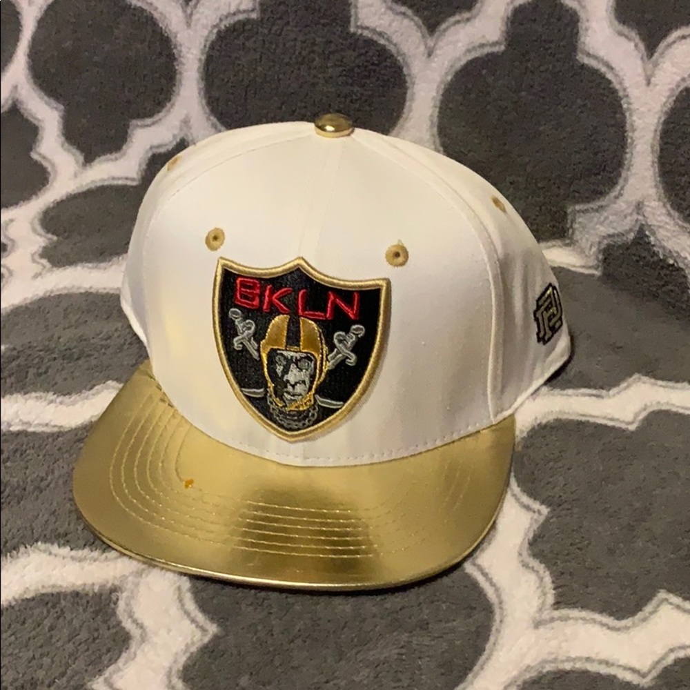 Gold and White BKLN SnapBack